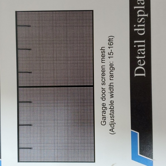 Fueti Magnetic Garage Screen Door ~ 2 Car ~ Black - Picture 12 of 13